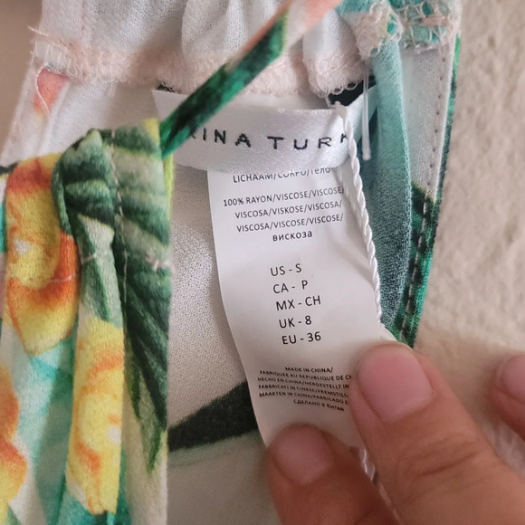 Trina Turk,  Costa De Prata Tropical Swimsuit Cover-Up Dress, Multi, Size‎ Small - Picture 9 of 11